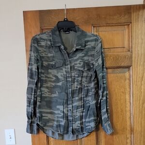 Camouflage Button-Up Shirt